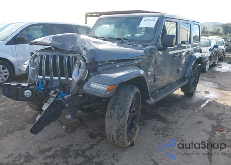 2022 Jeep Wrangler 4Xe Unlimited Sahara 4X4 z USA, uszkodzony, nr VIN 1C4JJXP63NW229250